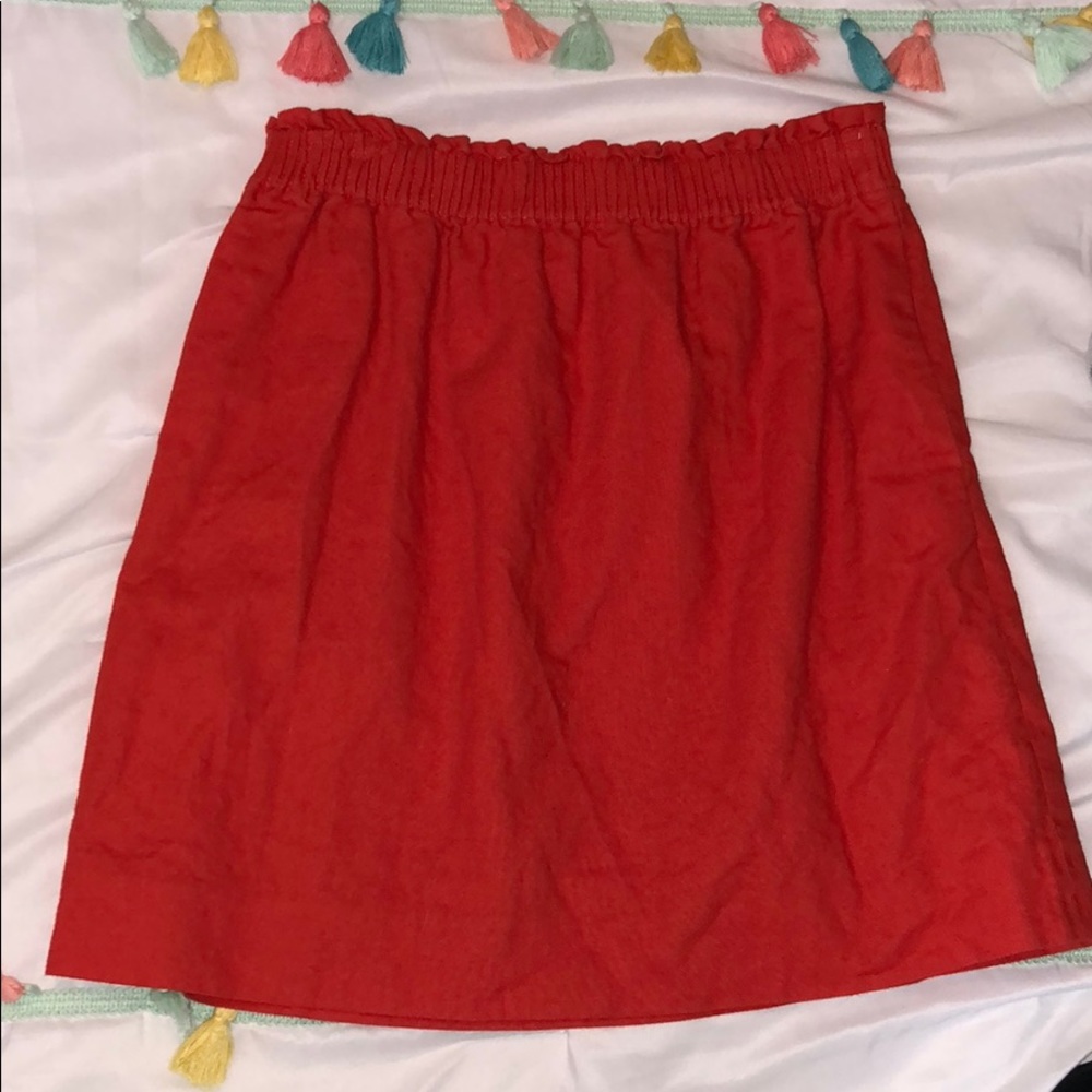 J crew skirt orange size 4